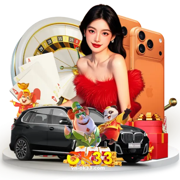 Danh sách trò chơi và ưu đãi trong OK33 Tải ứng dụng hiển thị slot và bảng xếp hạng